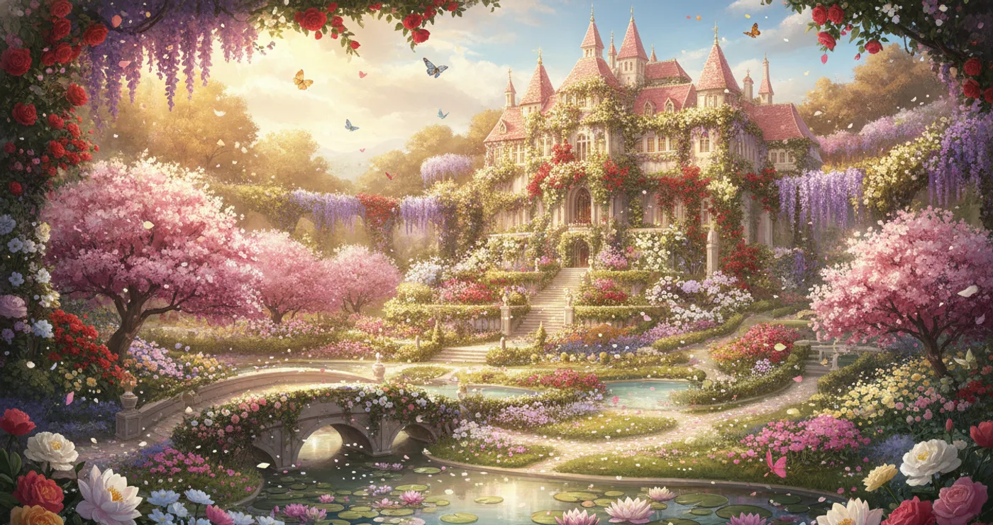 A painting of the The Floral Kingdom
