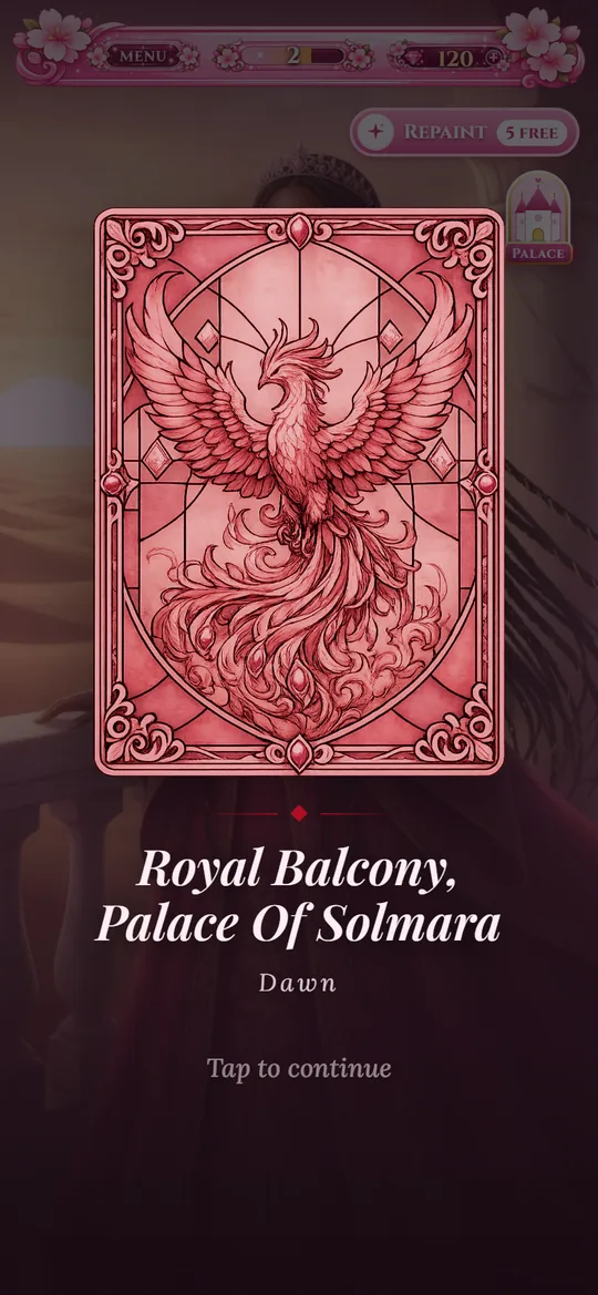 Her house sigil on a scene card