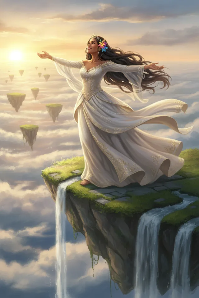 The sky island: a painted story scene